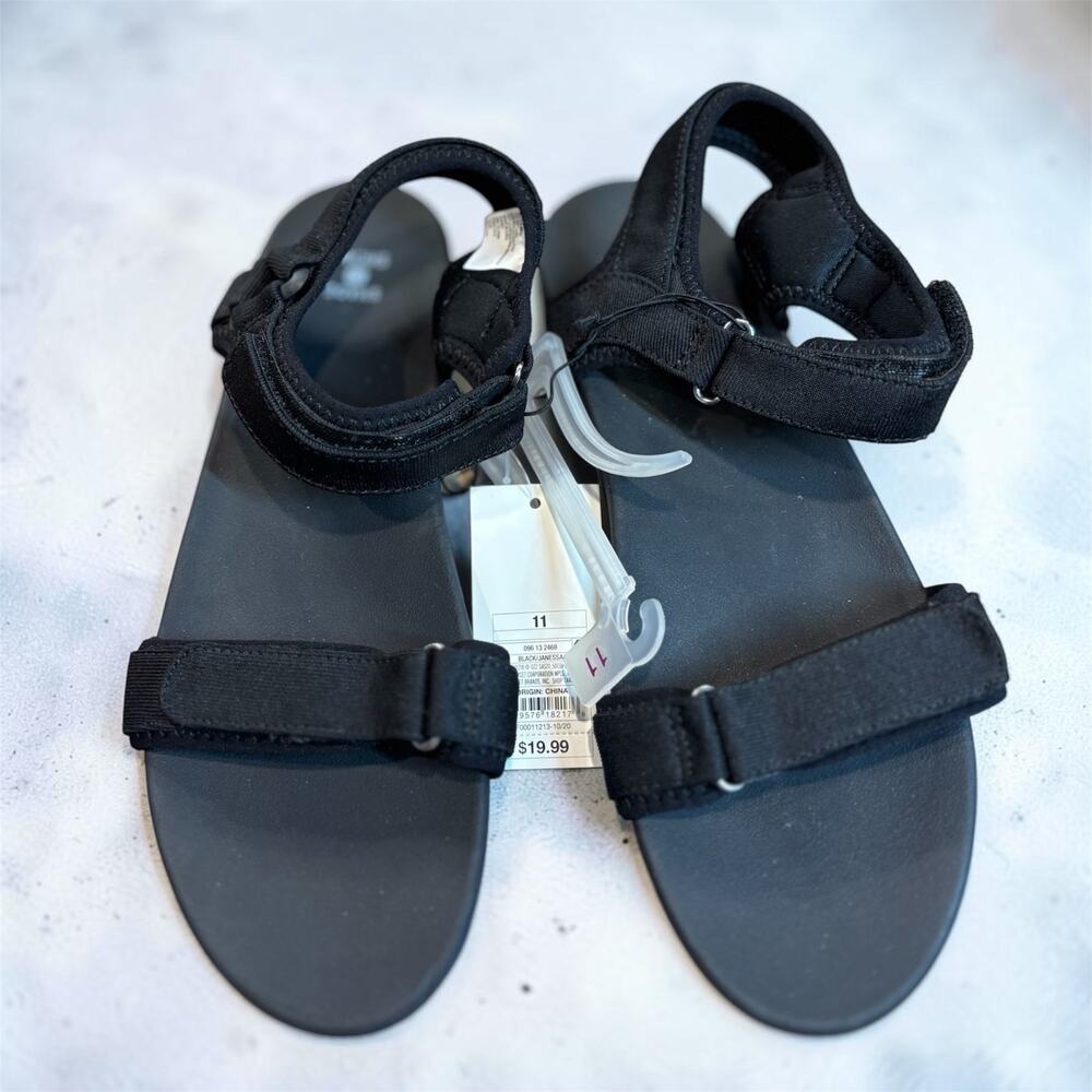 Shore Janessa Women’s Size 11 Black Sport Sandals Adjustable Straps NWT